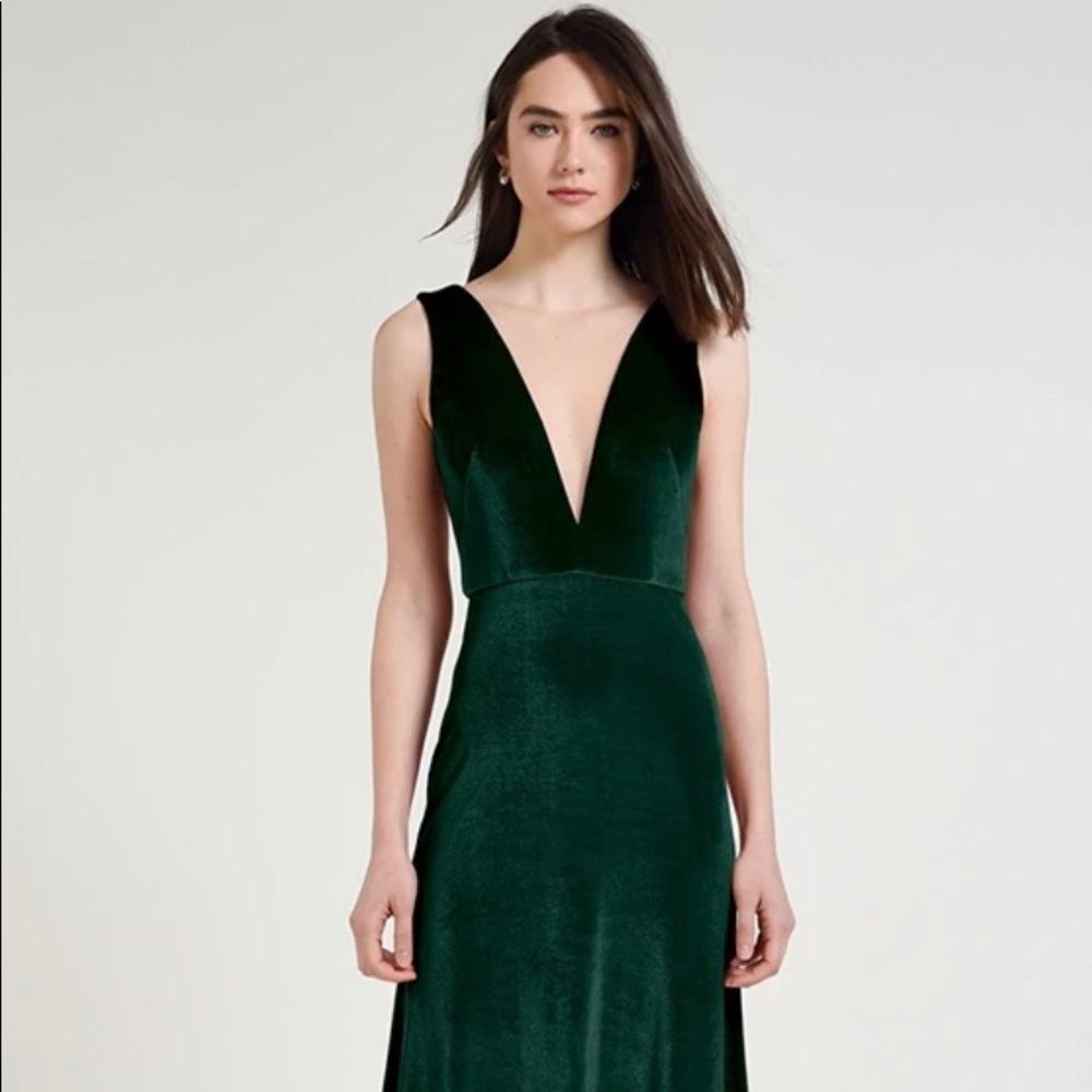Jenny Yoo Logan dress, emerald color, size 4